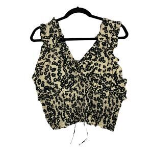 Topshop top floral smocked sleeveless